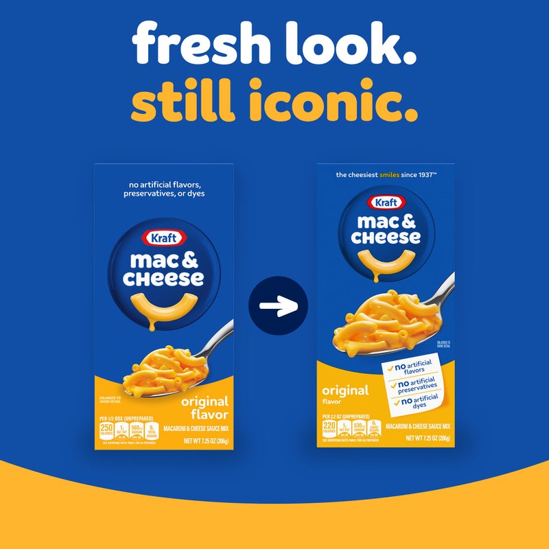Kraft Mac and Cheese, 1 Box, for Easy Dinner or Dinner Sides, Original Flavor, No Artificial Flavors, Preservatives or Dyes, 7.25 oz - Image 4